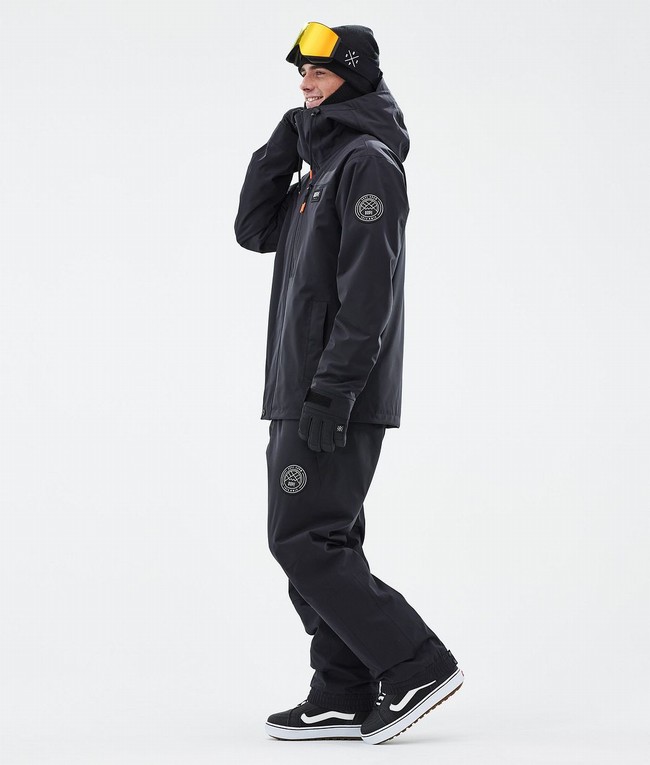 Men Dope Blizzard Full Zip Snowboard Jackets Black | GJKLZVX-40