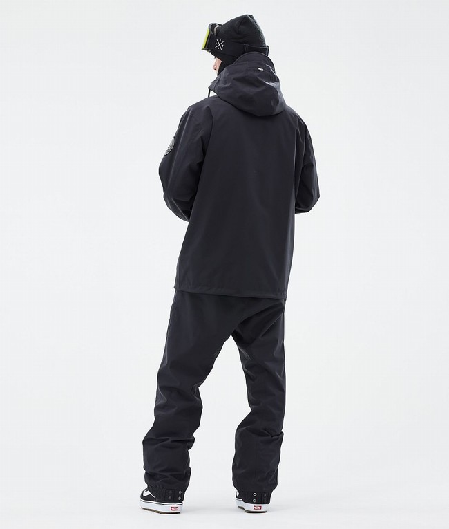 Men Dope Blizzard Full Zip Snowboard Jackets Black | GJKLZVX-40