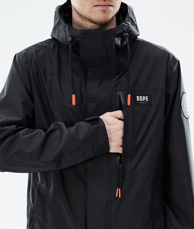 Men Dope Blizzard Light Full Zip Outdoor Jackets Black | GOSIUYZ-97