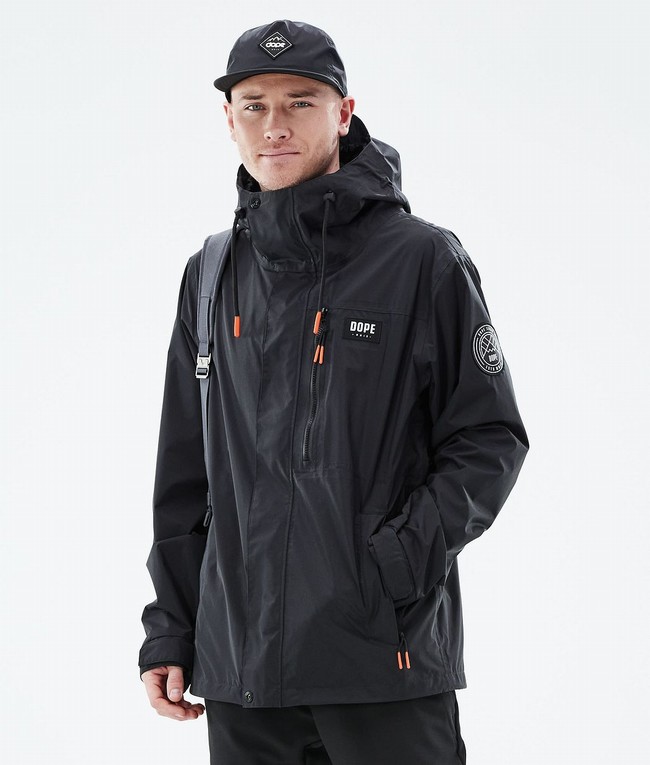 Men Dope Blizzard Light Full Zip Outdoor Jackets Black | GOSIUYZ-97