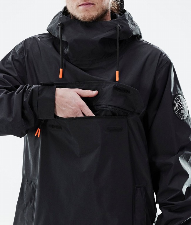 Men Dope Blizzard Light Outdoor Jackets Black | TPWKQJA-67