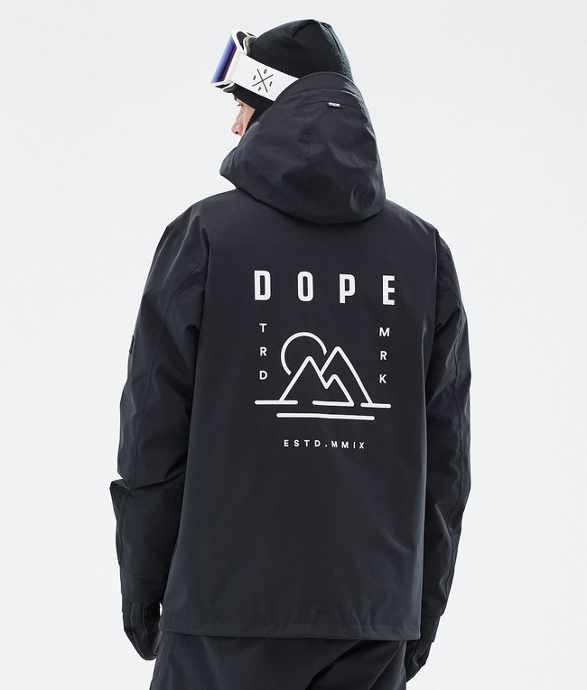 Men Dope Blizzard Ski Jackets Black | QXTGASB-05