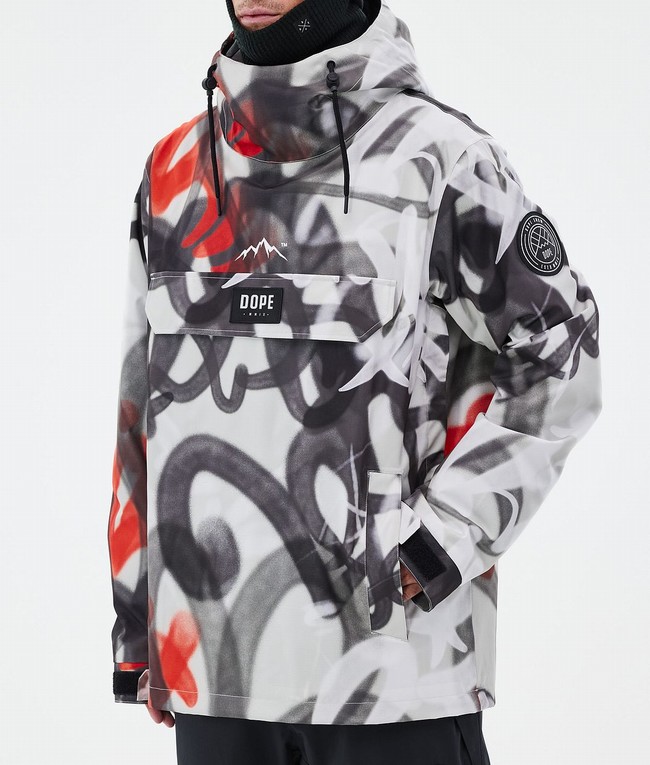 Men Dope Blizzard Ski Jackets Black / Red | THNLCWA-98