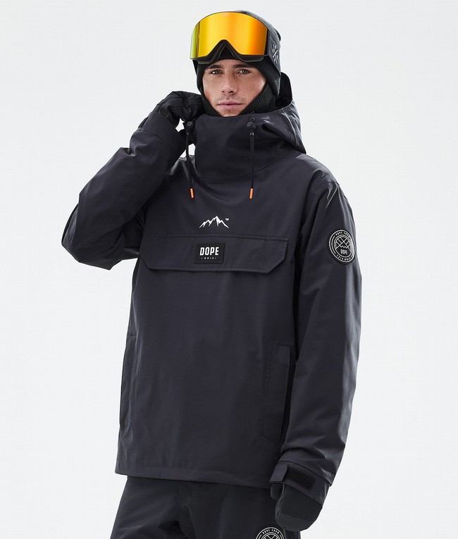 Men Dope Blizzard Ski Jackets Black | WKCUGRY-97