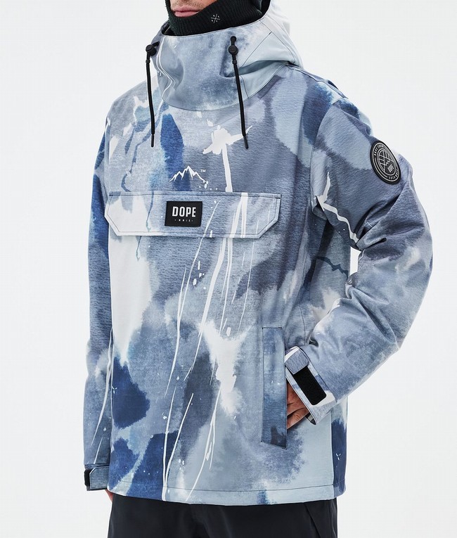 Men Dope Blizzard Ski Jackets Blue | DGCYOTB-87