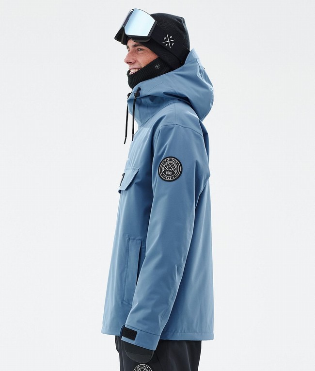 Men Dope Blizzard Ski Jackets Blue / Grey | LSVHKFN-45