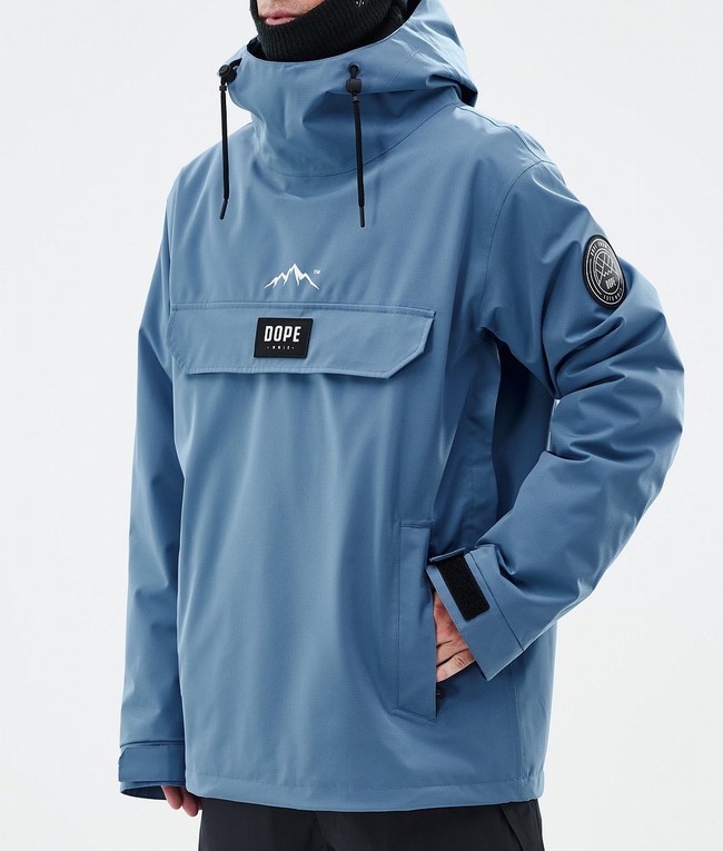 Men Dope Blizzard Ski Jackets Blue / Grey | LSVHKFN-45