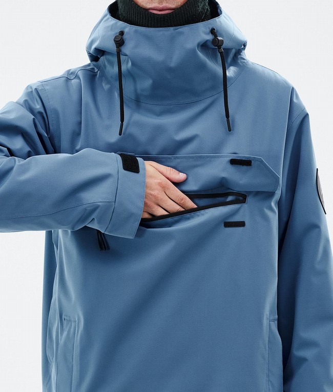 Men Dope Blizzard Ski Jackets Blue / Grey | LSVHKFN-45