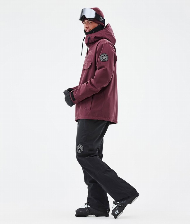 Men Dope Blizzard Ski Jackets Burgundy | LBIYOPV-19