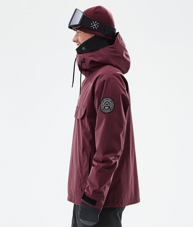 Men Dope Blizzard Ski Jackets Burgundy | LBIYOPV-19