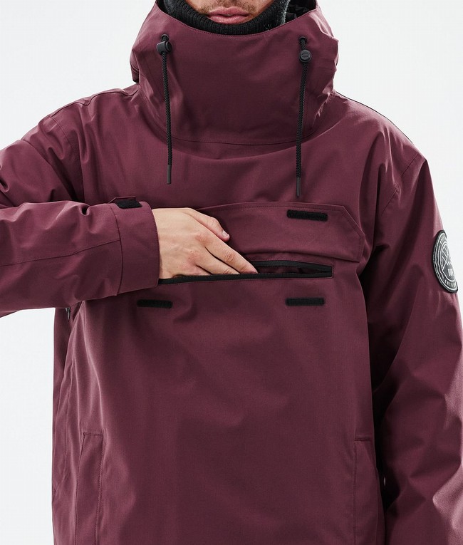 Men Dope Blizzard Ski Jackets Burgundy | LBIYOPV-19