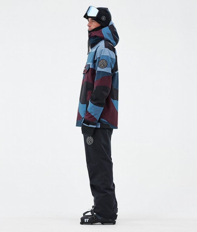 Men Dope Blizzard Ski Jackets Burgundy / Blue | HWJZPYA-36