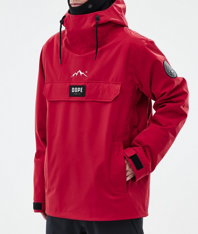 Men Dope Blizzard Ski Jackets Deep Red | LISBYPV-46