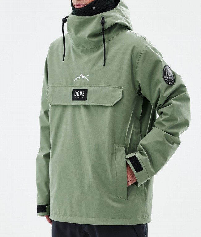 Men Dope Blizzard Ski Jackets Green | OWHAZFL-36