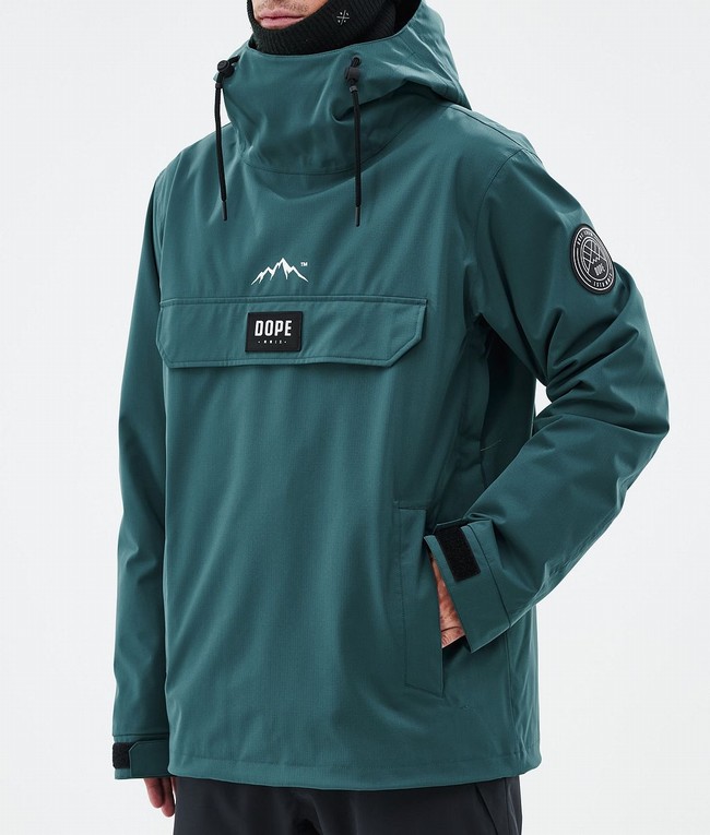 Men Dope Blizzard Ski Jackets Green | TNDRUIM-27