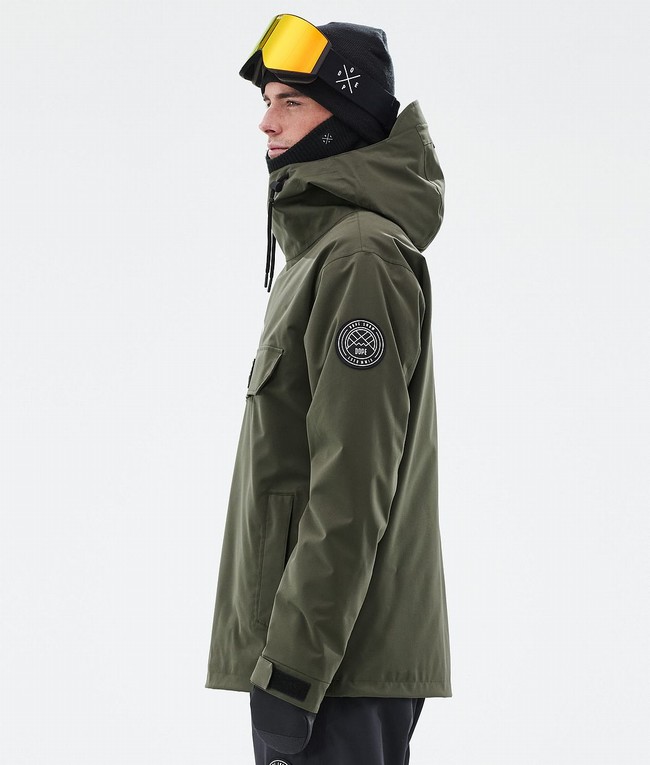 Men Dope Blizzard Ski Jackets Olive / Green | IDAPLSM-34