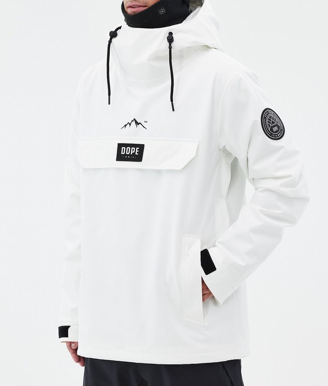 Men Dope Blizzard Ski Jackets White | IKFUJQT-40