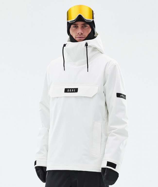 Men Dope Blizzard Ski Jackets White | ZKPBMJU-60