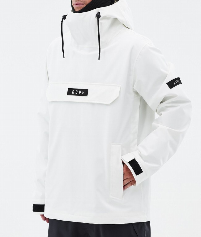 Men Dope Blizzard Ski Jackets White | ZKPBMJU-60