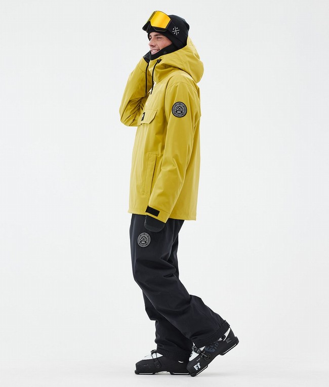 Men Dope Blizzard Ski Jackets Yellow | OAIPYSH-15