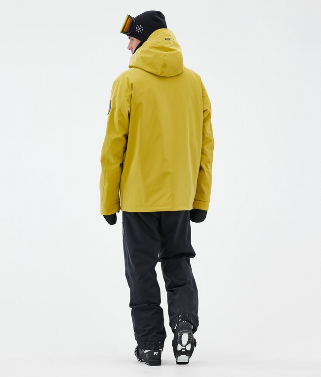 Men Dope Blizzard Ski Jackets Yellow | OAIPYSH-15