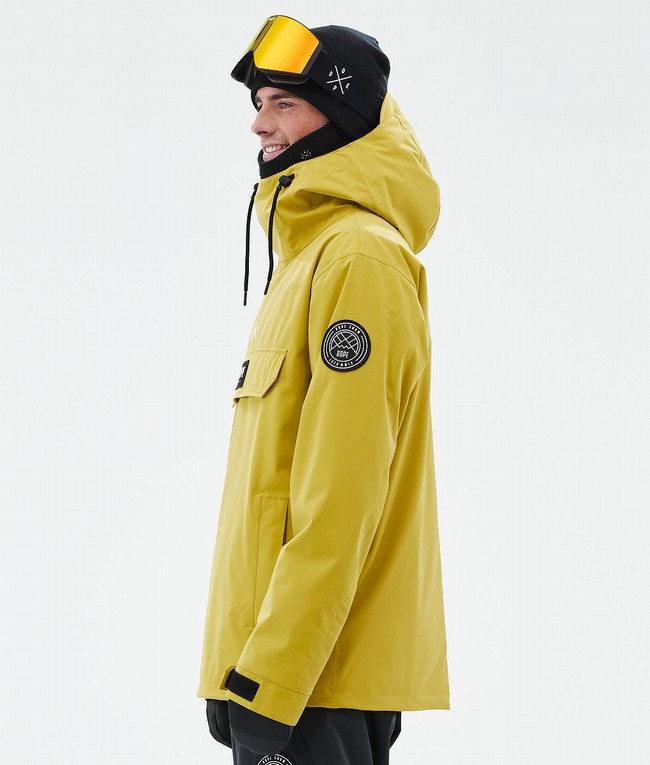 Men Dope Blizzard Ski Jackets Yellow | OAIPYSH-15