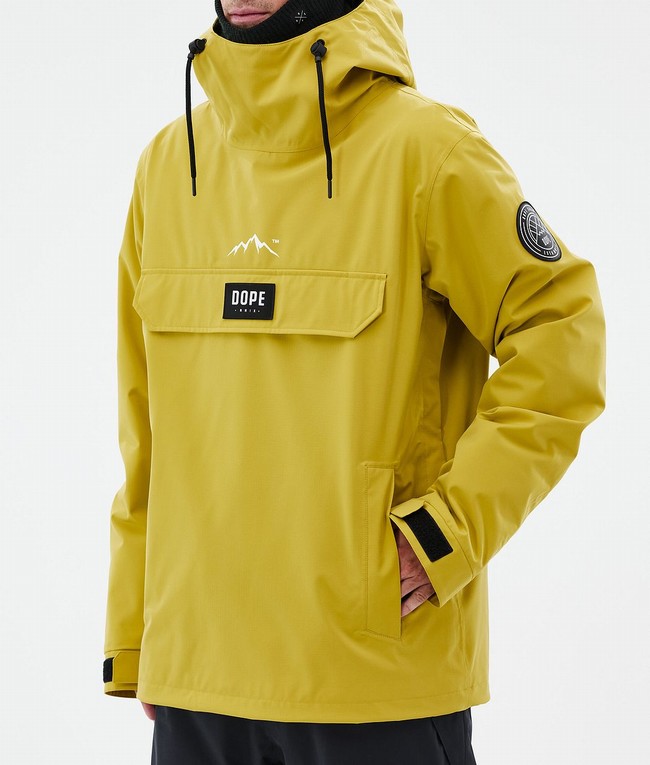 Men Dope Blizzard Ski Jackets Yellow | OAIPYSH-15