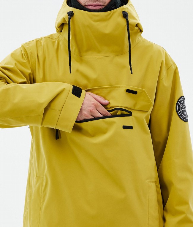 Men Dope Blizzard Ski Jackets Yellow | OAIPYSH-15