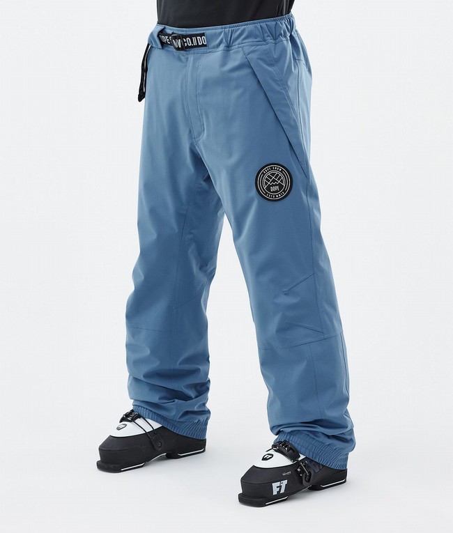 Men Dope Blizzard Ski Pants Blue / Grey | HENRXJP-98