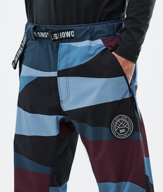 Men Dope Blizzard Ski Pants Burgundy / Blue | TCYWMLV-39