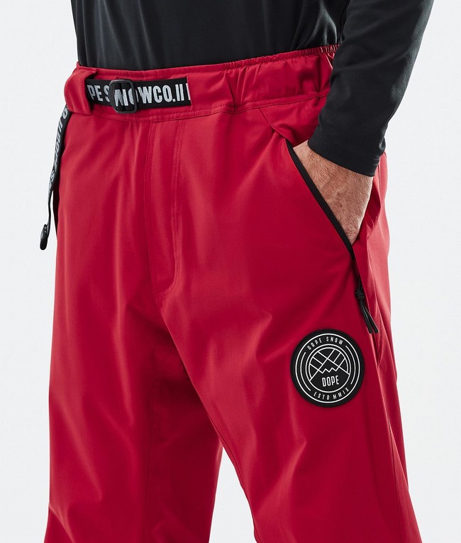 Men Dope Blizzard Ski Pants Deep Red | OWRALMY-46