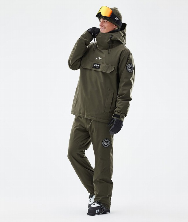 Men Dope Blizzard Ski Pants Olive / Green | TALJBCP-63