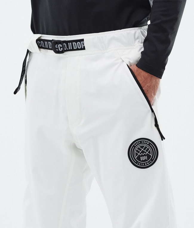 Men Dope Blizzard Ski Pants White | HDUABYK-75