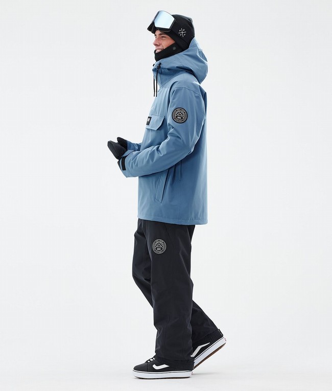 Men Dope Blizzard Snowboard Jackets Blue / Grey | CAMDUXT-64