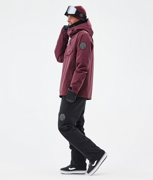 Men Dope Blizzard Snowboard Jackets Burgundy | OLKWPDU-04