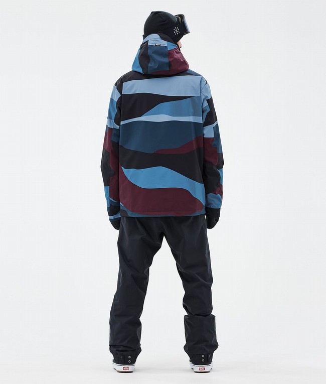 Men Dope Blizzard Snowboard Jackets Burgundy / Blue | VRHKYTU-81