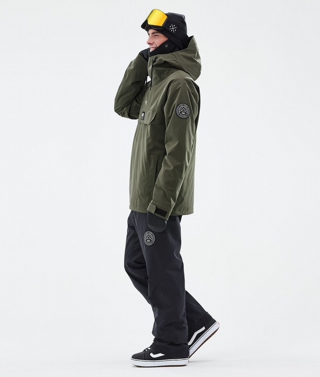 Men Dope Blizzard Snowboard Jackets Olive / Green | HGAROXS-41