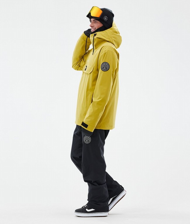 Men Dope Blizzard Snowboard Jackets Yellow | LRCOZJE-57