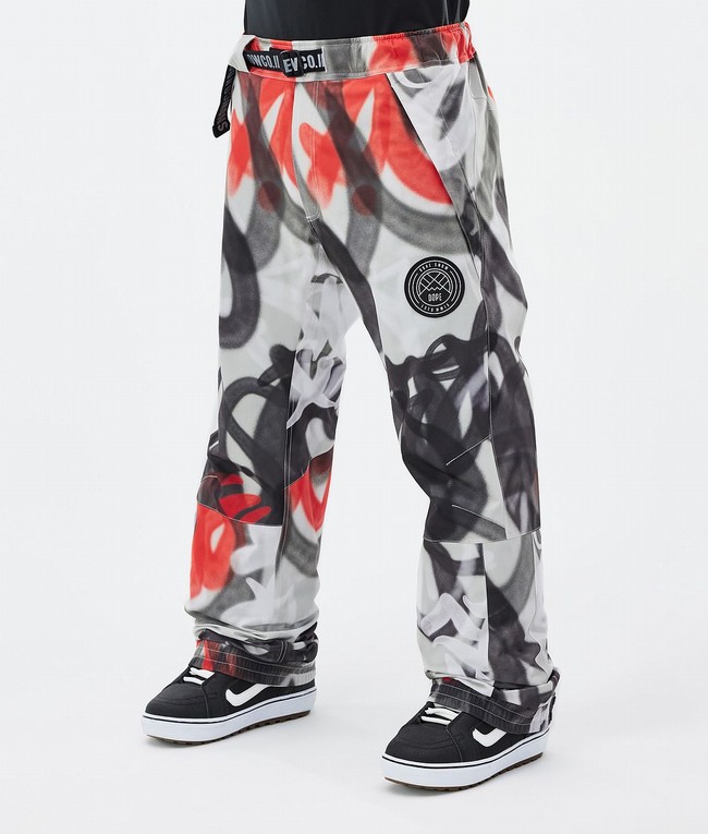 Men Dope Blizzard Snowboard Pants Black / Red | RFPTEAI-81