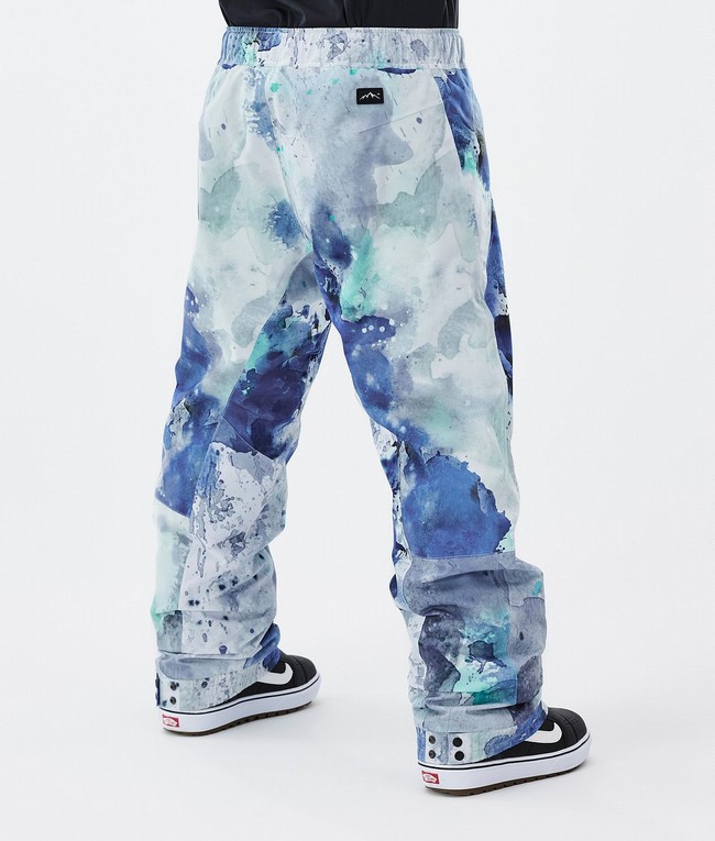 Men Dope Blizzard Snowboard Pants Blue / Green | TIFAXWL-87