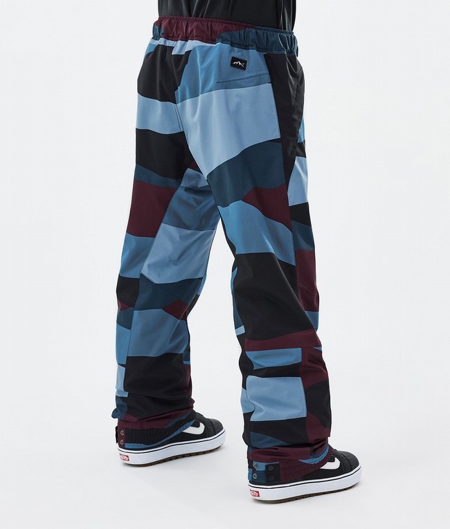 Men Dope Blizzard Snowboard Pants Burgundy / Blue | VQFJIKB-93