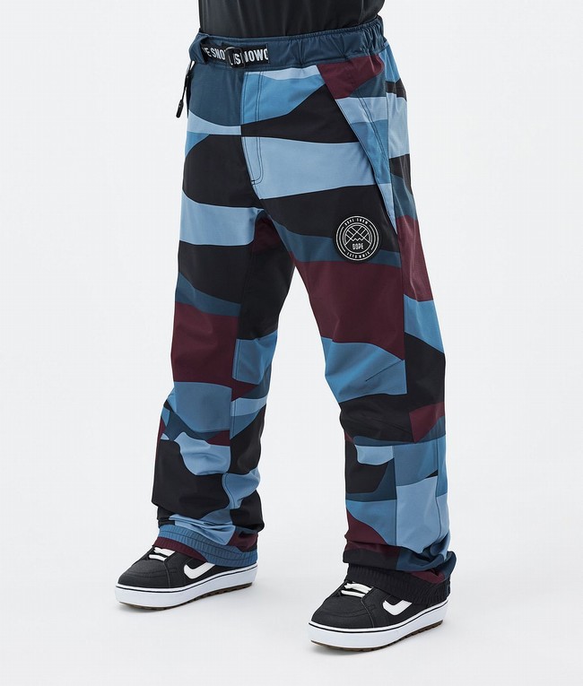 Men Dope Blizzard Snowboard Pants Burgundy / Blue | VQFJIKB-93