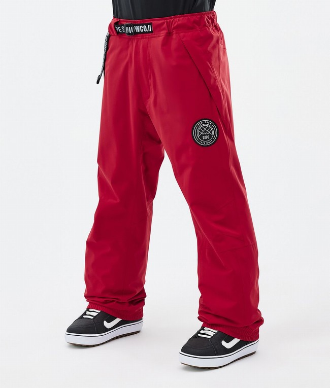 Men Dope Blizzard Snowboard Pants Deep Red | FKQJVLZ-73