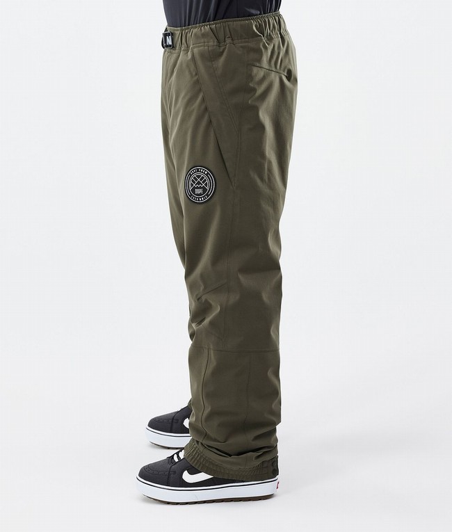 Men Dope Blizzard Snowboard Pants Olive / Green | UQBHJZP-70