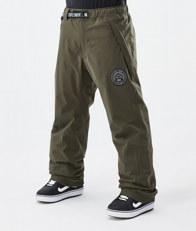 Men Dope Blizzard Snowboard Pants Olive / Green | UQBHJZP-70