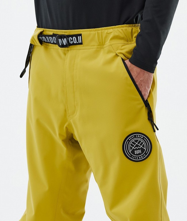 Men Dope Blizzard Snowboard Pants Yellow | UCIFJZD-60