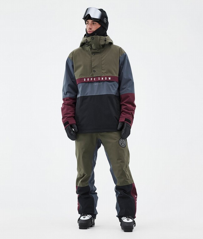 Men Dope Blizzard Track Ski Pants Green / Burgundy / Blue / Black | XYMCANO-81