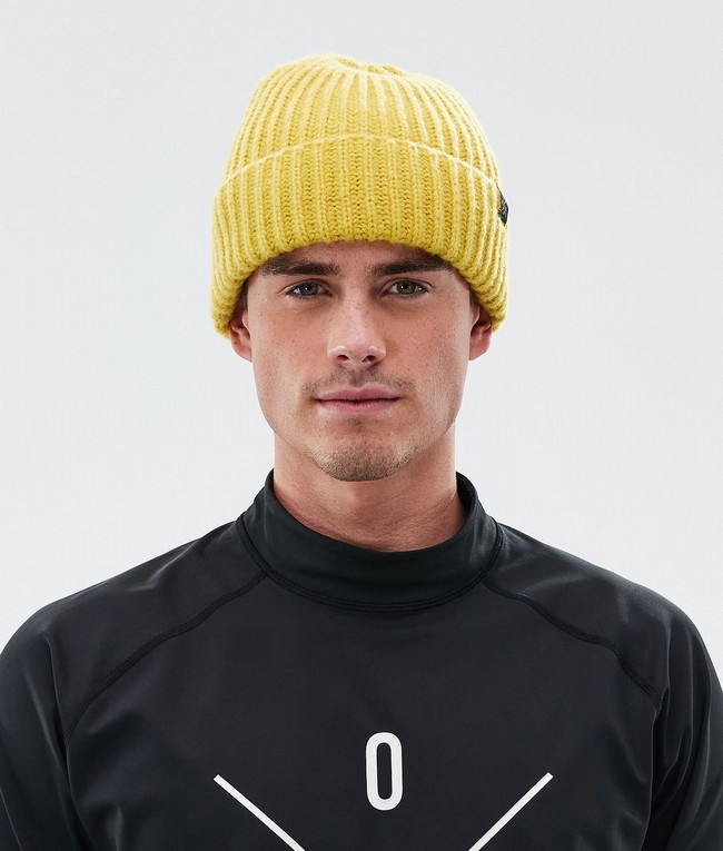 Men Dope Chunky Beanie Yellow | DBWSNLP-91