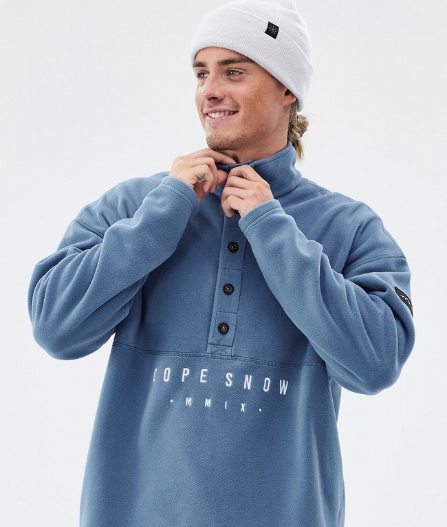 Men Dope Comfy Fleece Blue / Grey | CFREKNY-37