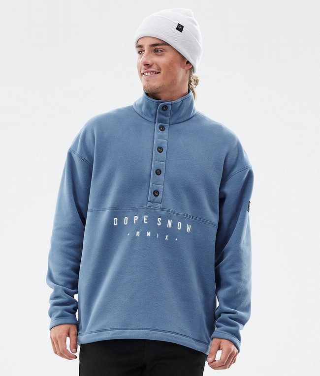 Men Dope Comfy Fleece Blue / Grey | CFREKNY-37